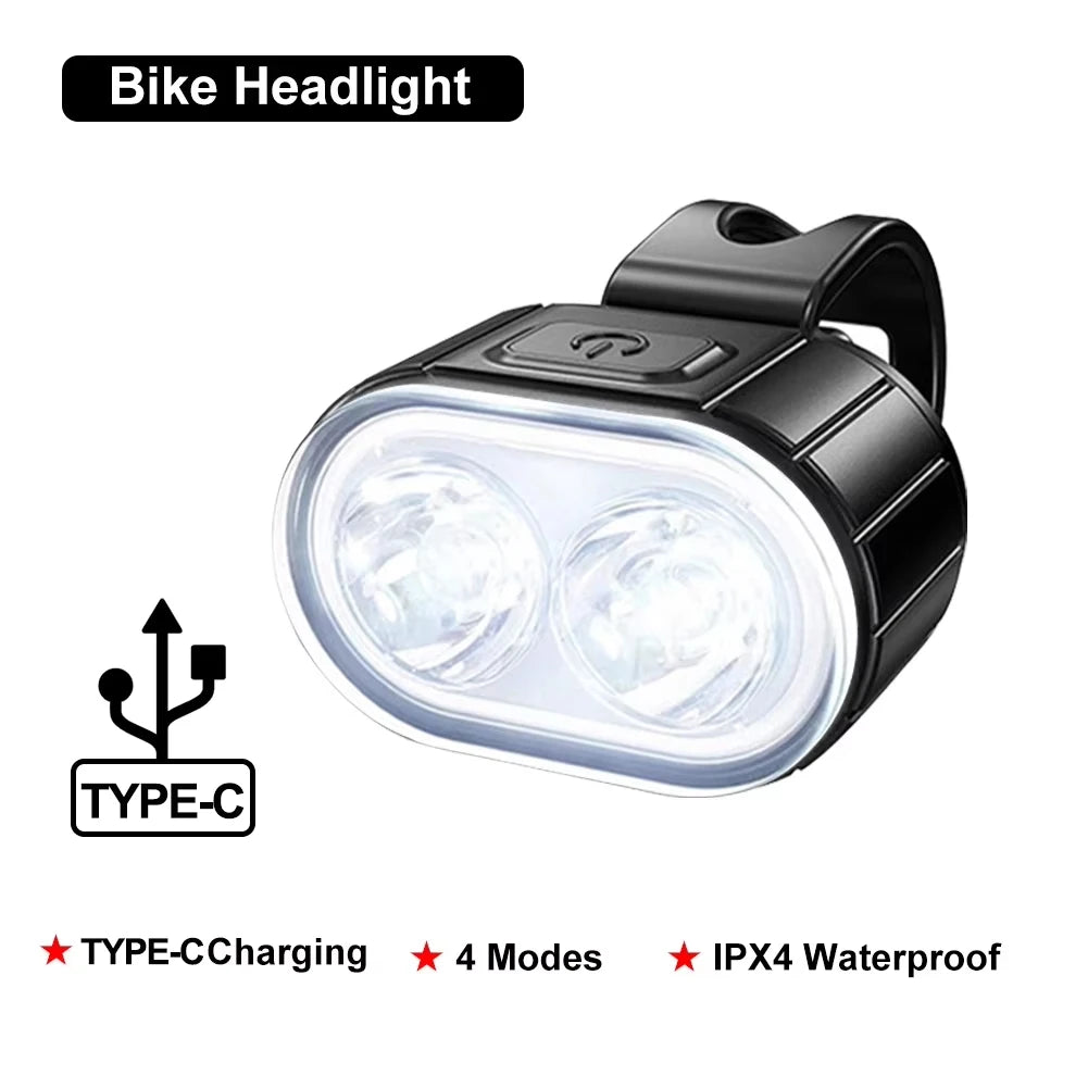 Rechargeable Bike Lighting Front/Rear Lights Bicycle Lamp Led Cycling Light Bike Flashlight for Bicycle Front Taillight Lantern