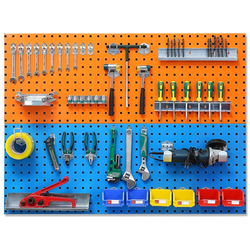 Heavy Duty Steel Metal Pegboard Wall Organizer Garage Tool Storage Panel