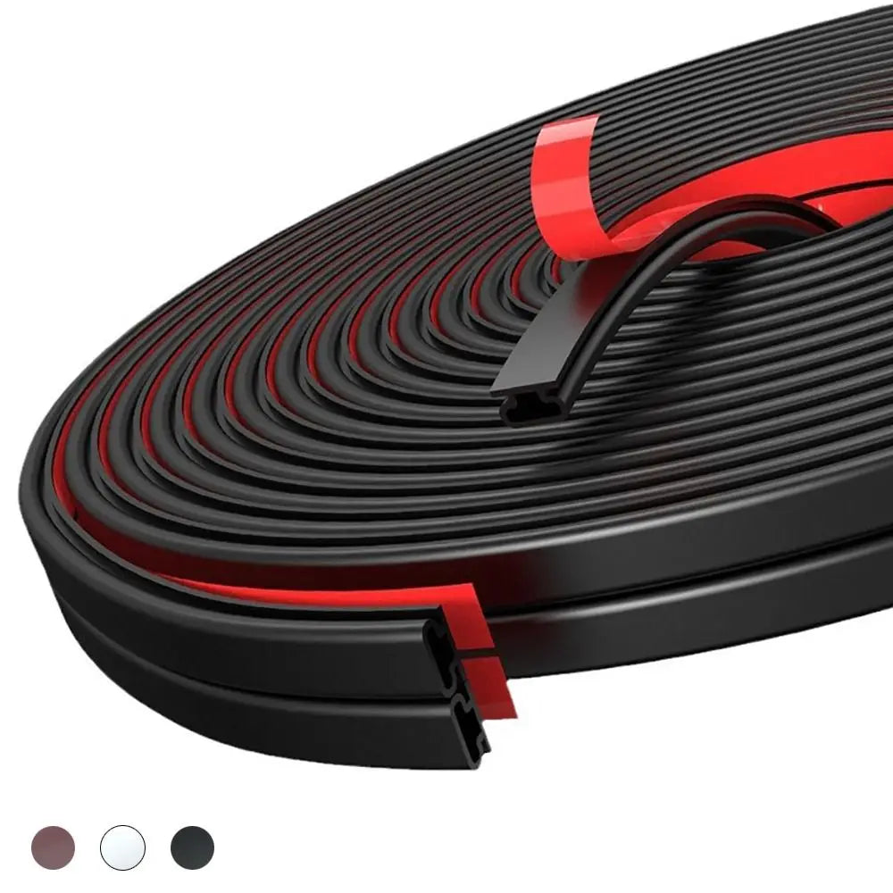D-Shape Soundproof Weather Stripping, 6m – Self-Adhesive Door Seal