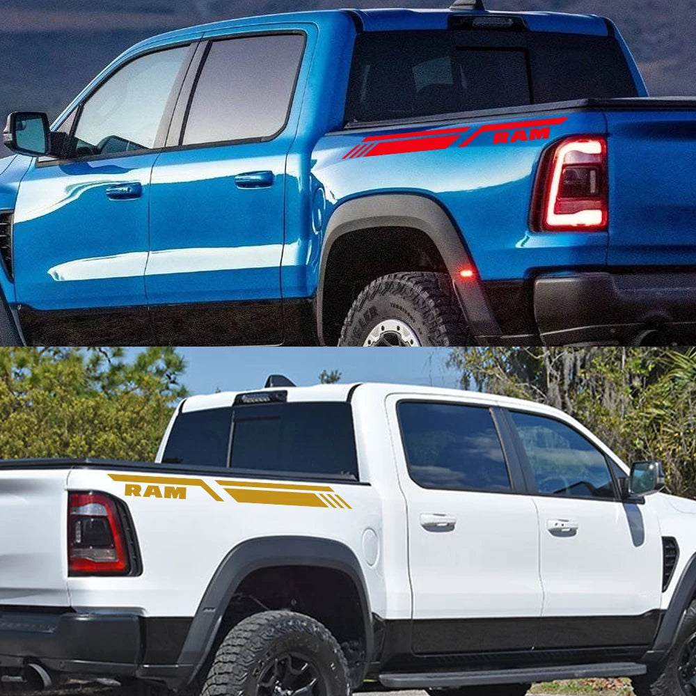 Custom Vinyl Bed Side Stripe Decals for Dodge RAM Trucks - image 3