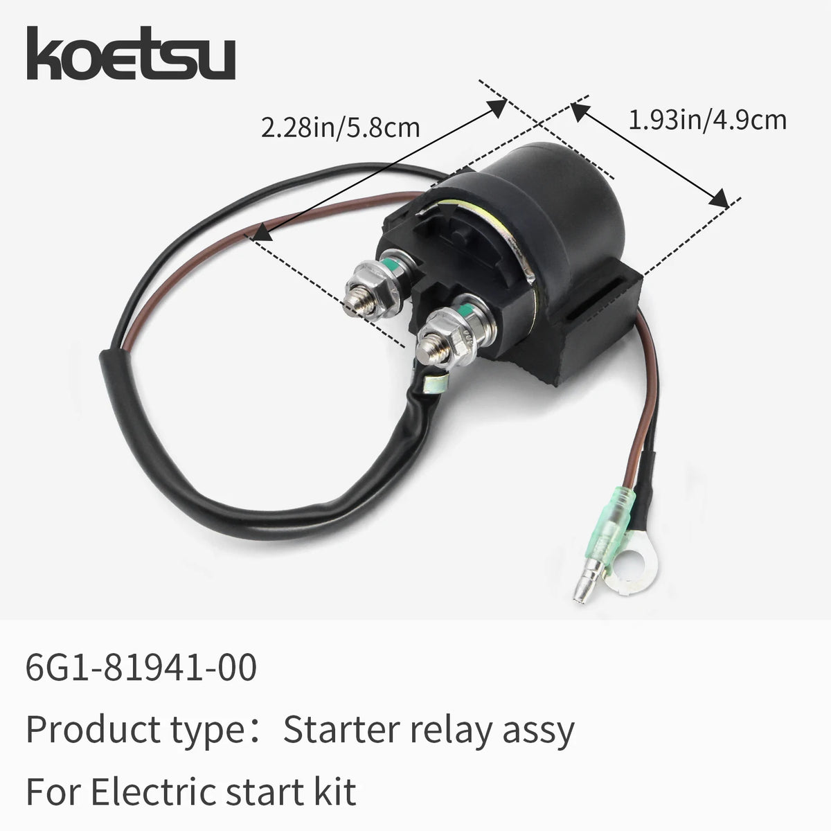 Starter Relay Assembly for Outboard Boat Engines, 2 and 4 Stroke - view 11