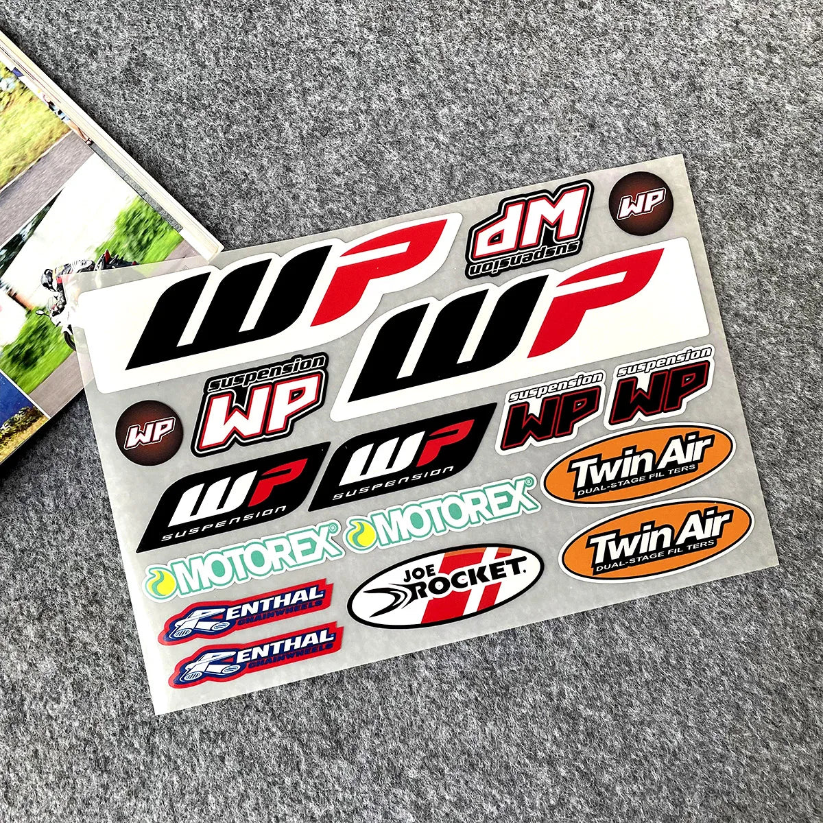 Reflective Motorcycle Fork and Windshield Sticker Set for Dirt Bikes