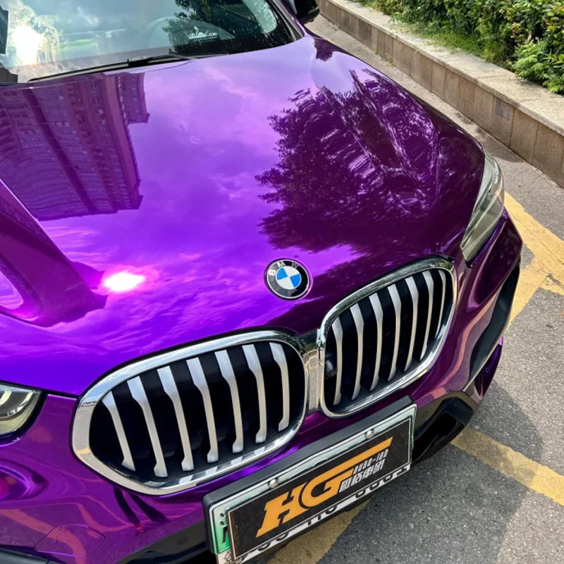 Purple Chrome Mirror Vinyl Wrap Film – Glossy Stretchable Car Decal - image 5