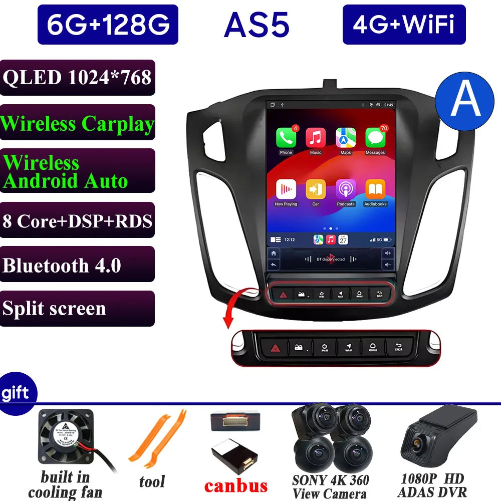 9.7" Android 12 Car Stereo for Ford Focus/Escape with CarPlay GPS - image 15