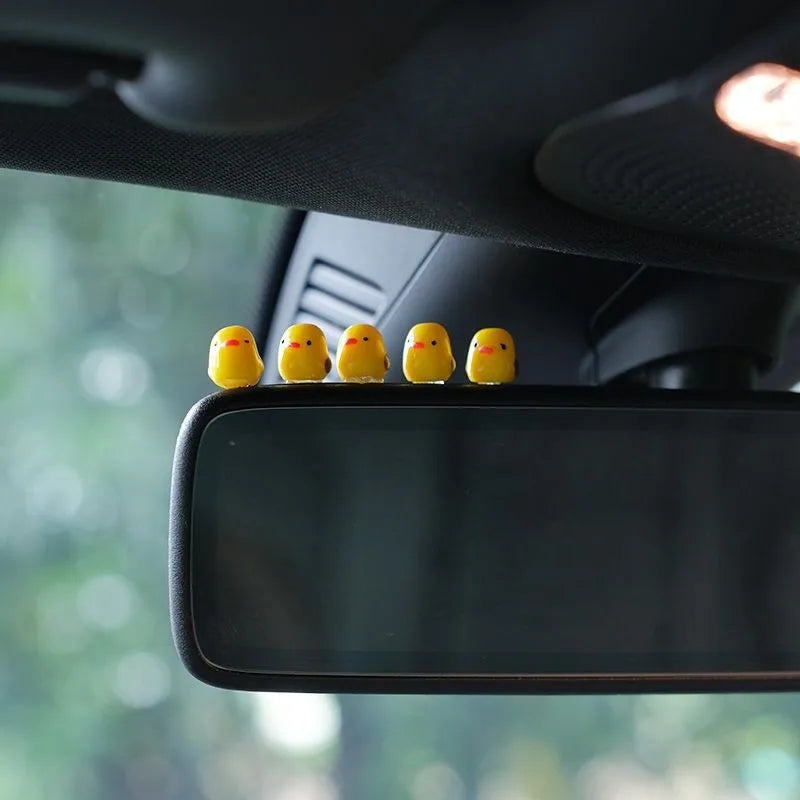 Mini Duck Dashboard Ornaments, Car Interior Decoration, 5 Pcs