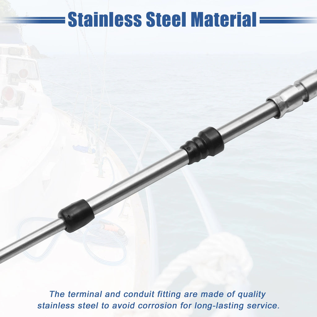 Marine Throttle and Shift Control Cable Pair for Outboard Motors