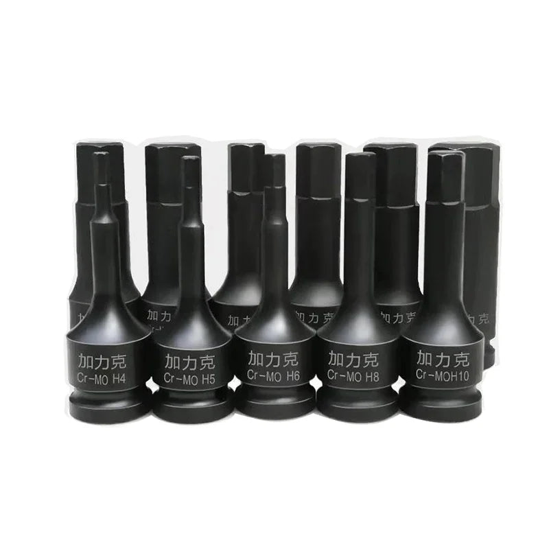 1/2 Inch Drive Impact Hex Bit Socket Set Allen Key Metric H4 to H19