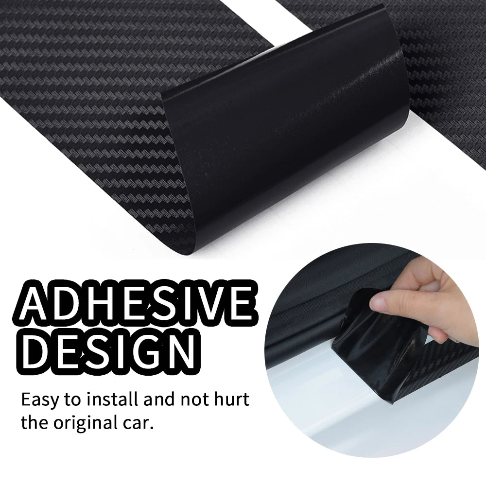 Carbon Fiber Rear Trunk Bumper Guard for Honda Fit Civic Jazz Accord - image 11