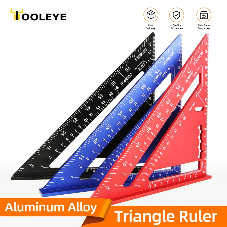 7-Inch Triangle Ruler - Premium Aluminum Carpenter Tool
