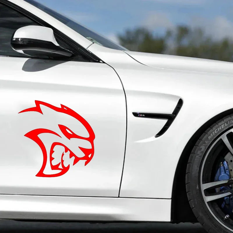 Angry Cat Head Vinyl Car Sticker, 12 Styles in 3 Sizes