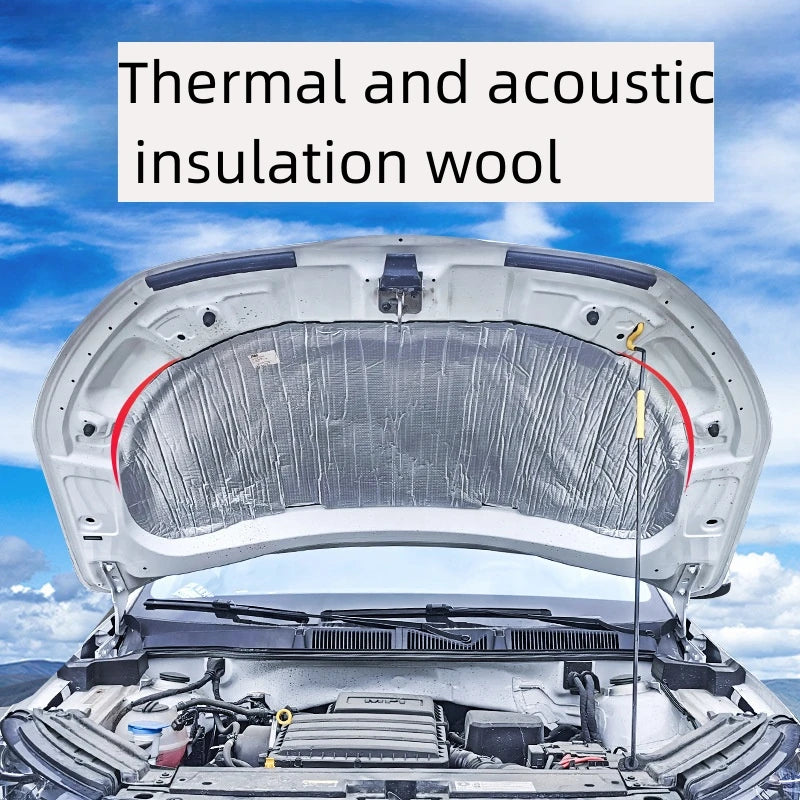 Aluminium faced sound insulation cotton, self adhesive car hood and door heat shield