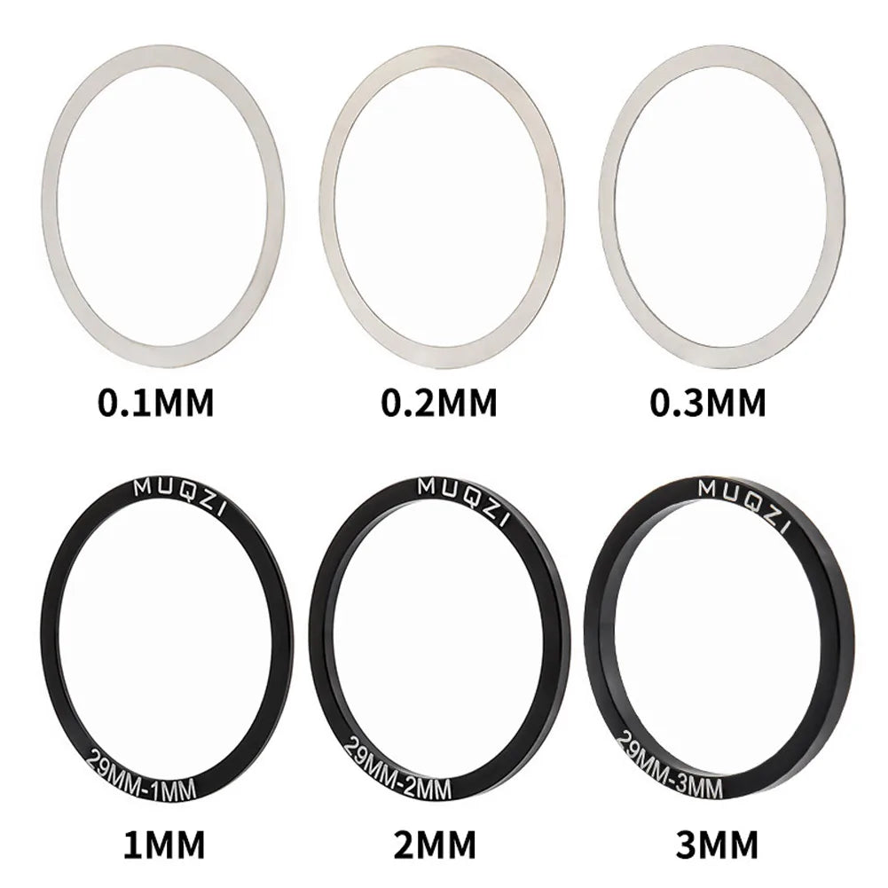6pcs Bicycle Spare Parts Bottom Bracket Washers Crankset Washer 24/29/30mm For BB86/91/92/PF30/BB30 Aluminum Alloy Spacer