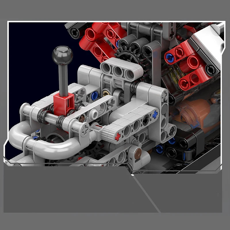 Motorized V8 Engine Building Block Model Kit with Transmission