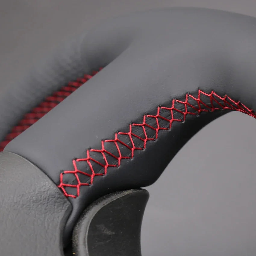 Black Faux Leather Steering Wheel Cover for Chevy/GMC Trucks & SUVs - image 5
