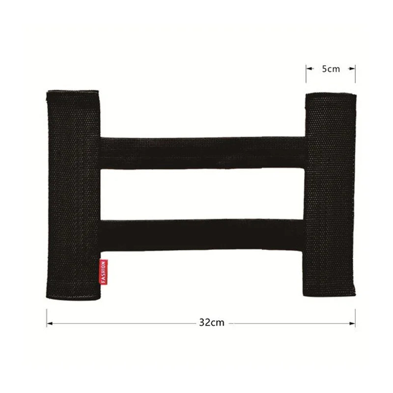 Elastic Trunk Straps and Mesh Net for Fire Extinguisher and Small Items