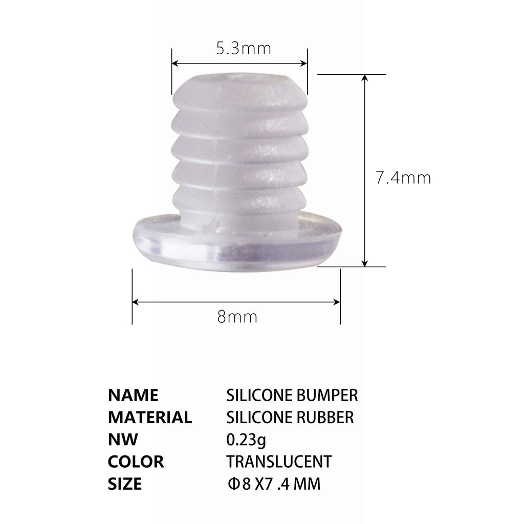 5mm Small Silicone Rubber Mute Bumpers for Furniture Doors and Drawers - view 2