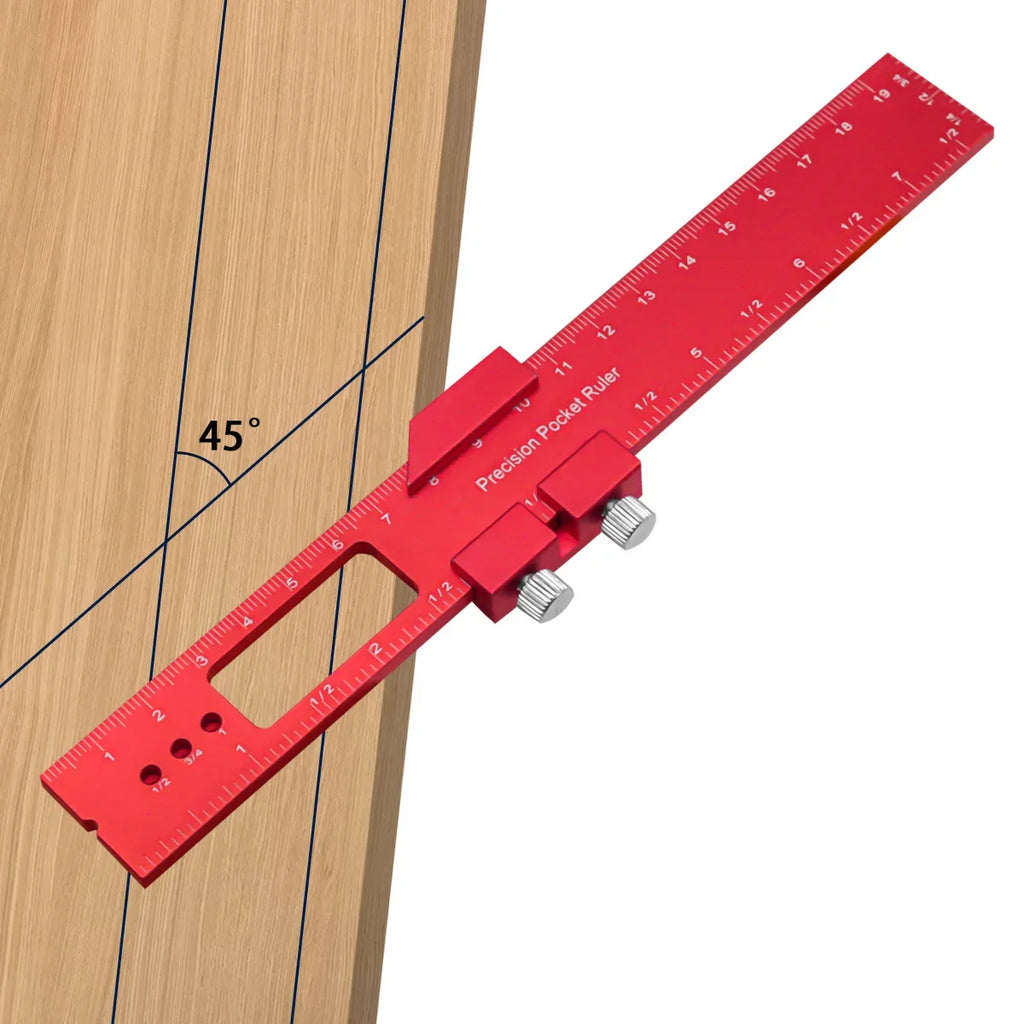 Multi-Angle Precision Pocket Ruler Measuring Tool for Woodworking - image 4