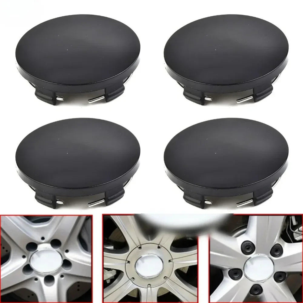 60mm ABS Snap-In Wheel Center Caps, Universal 4-Pack - image 6
