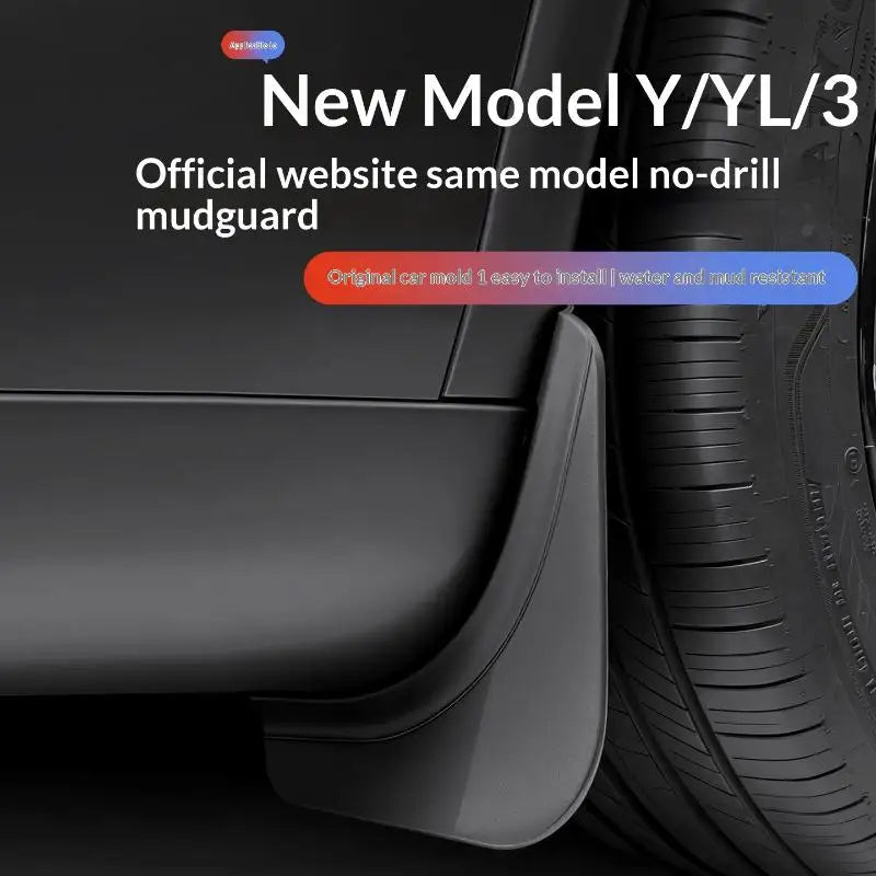 Car Mud Flaps for Model Y Model 3 Accessories Front Rear Splash Guards Keep Paint Clean in All Weather