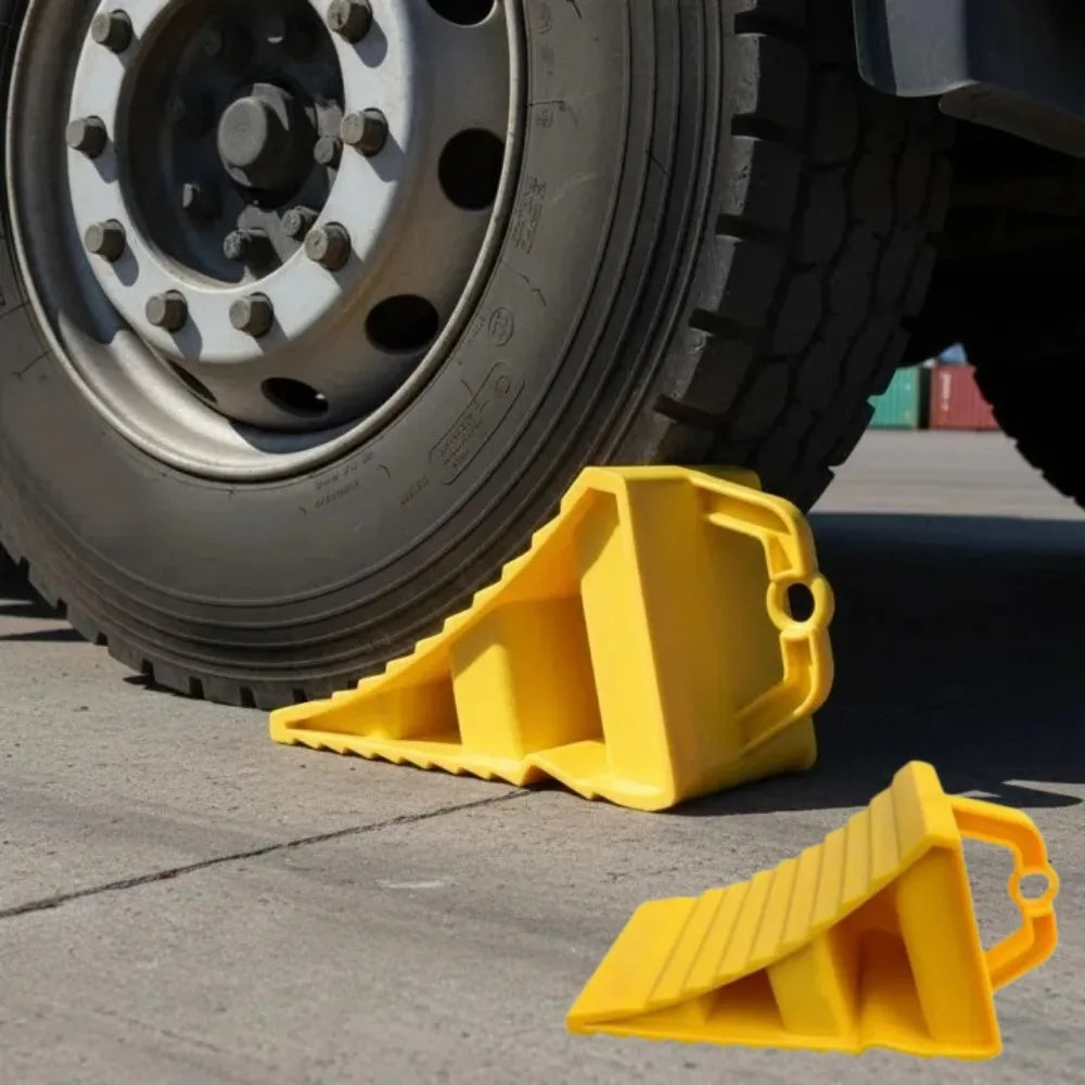 Anti-Slip Plastic Wheel Chock with Handles