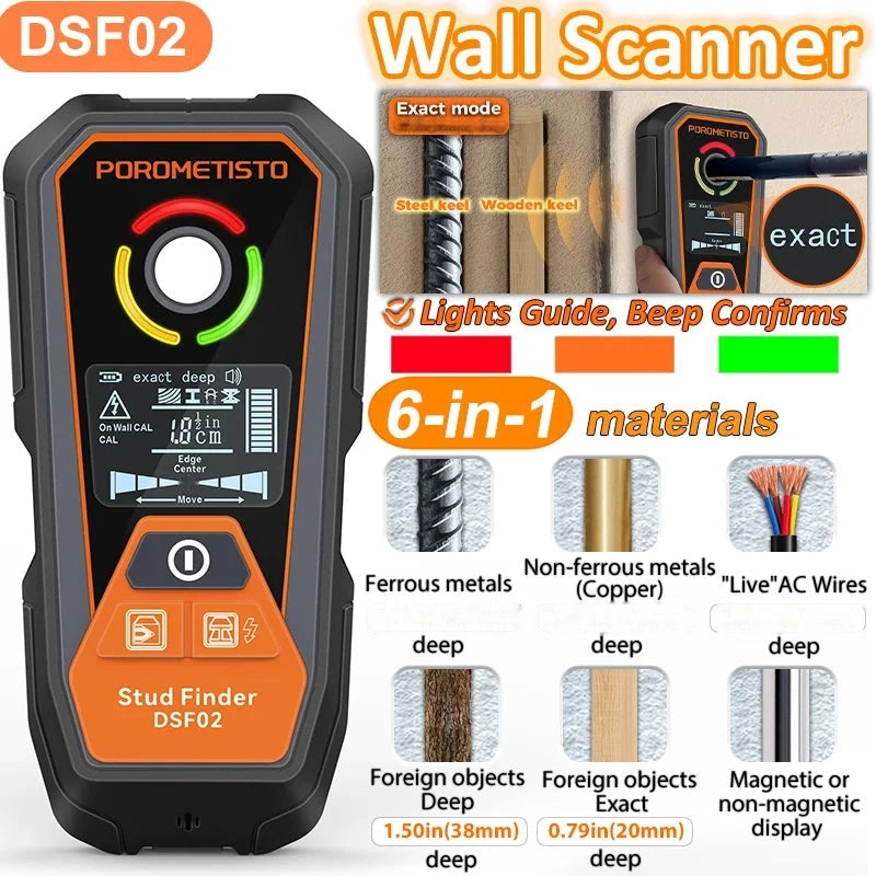 Digital Stud Finder Wall Scanner – Three-Color Indicator