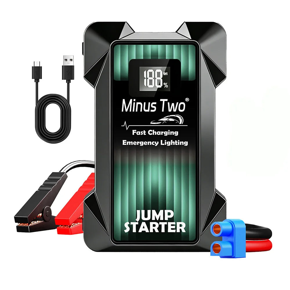 Portable Car Jump Starter Power Bank with USB Port and LED Lights for Emergency