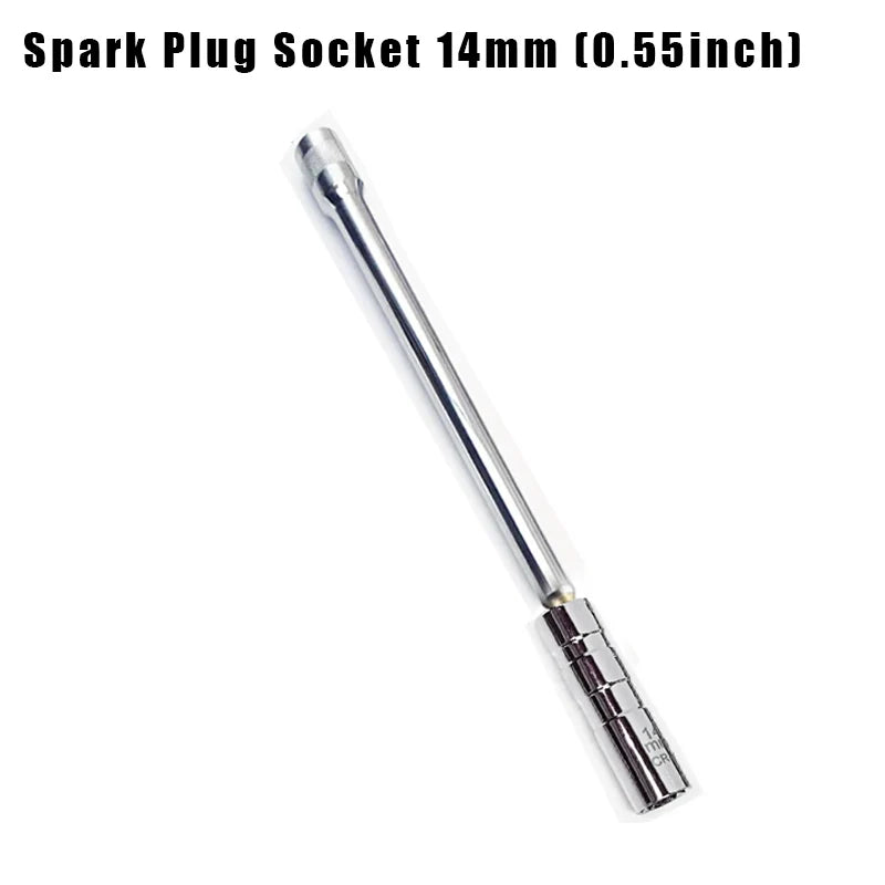 Spark Plug Socket Key Magnetic Tool Wrench Swivel Long Extension Install Replace Repair Kit Torque Remove Gap 14mm 16mm Auto Car