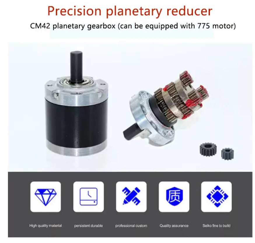 42mm Planetary Gearbox Reducer for 775, 795 and 895 DC Motors - view 7