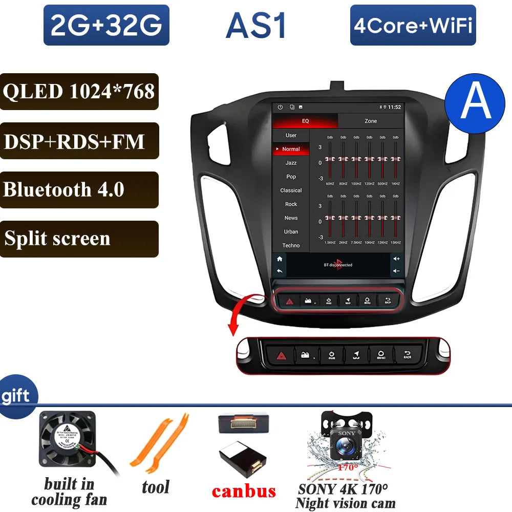 9.7" Android 12 Car Stereo for Ford Focus/Escape with CarPlay GPS - image 16