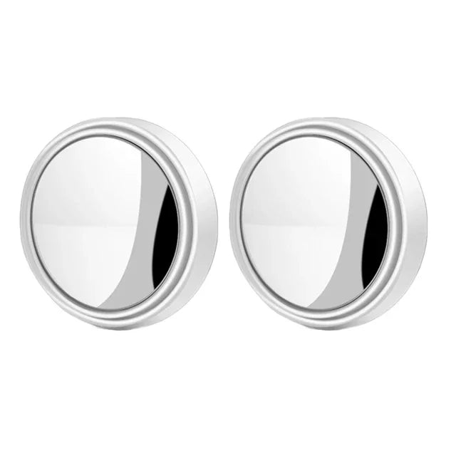 Round Convex Blind Spot Mirrors, 360-Degree Adjustable Wide-Angle, 2 Pcs