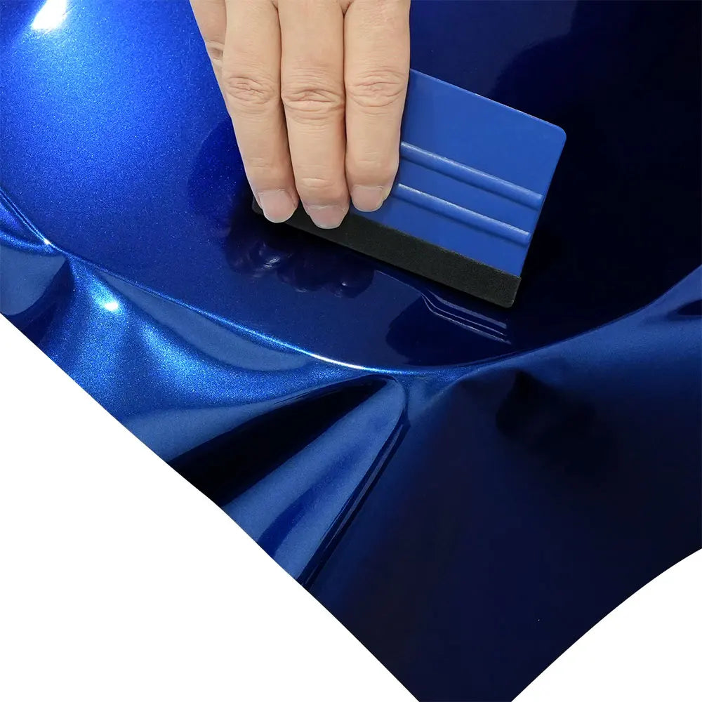 Gloss Metallic Blue Car Vinyl Wrap Film, Bubble-Free Color Change