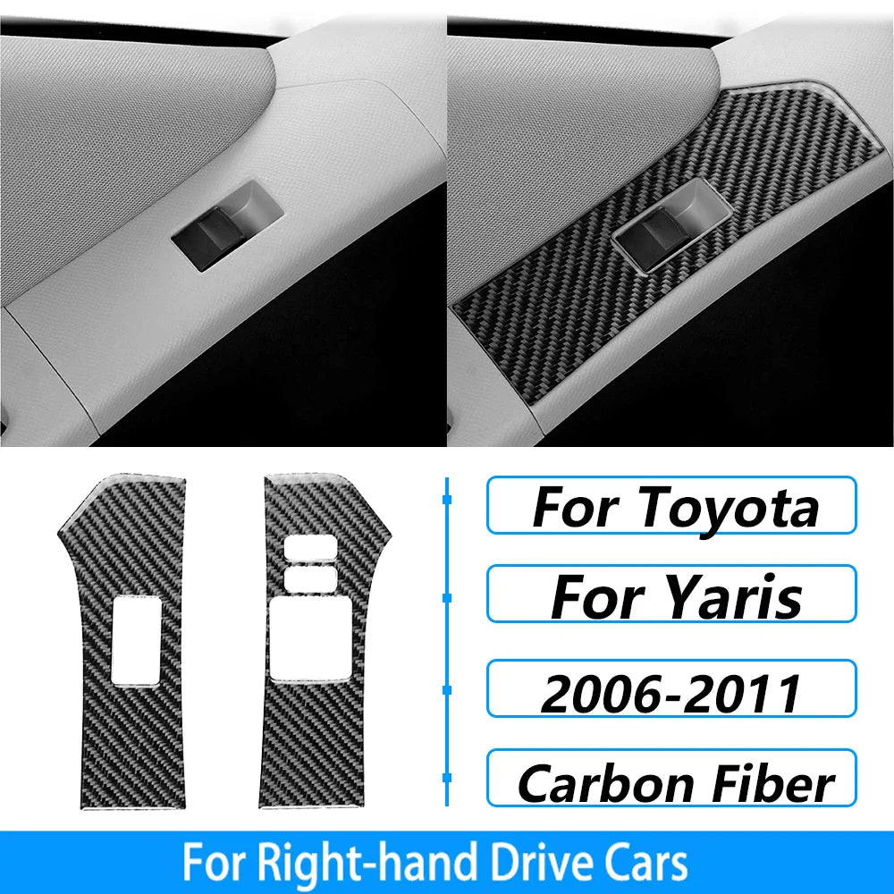 Carbon Fiber Gear Shift Panel Cover Trim for Toyota Yaris 2006-2011 - image 29