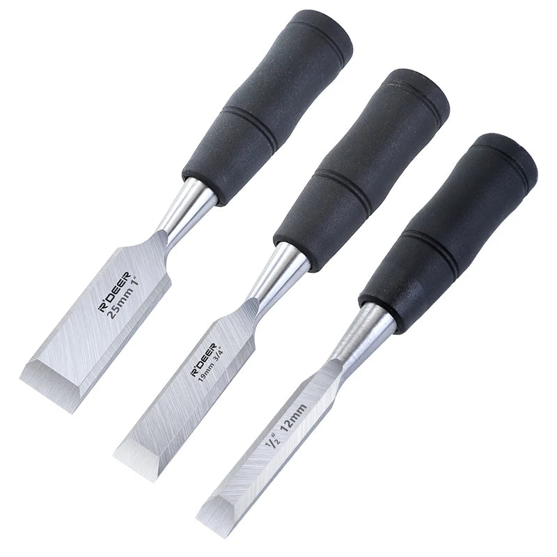 7.5-Inch Carbon Steel Wood Chisel with Anti-Slip Handle
