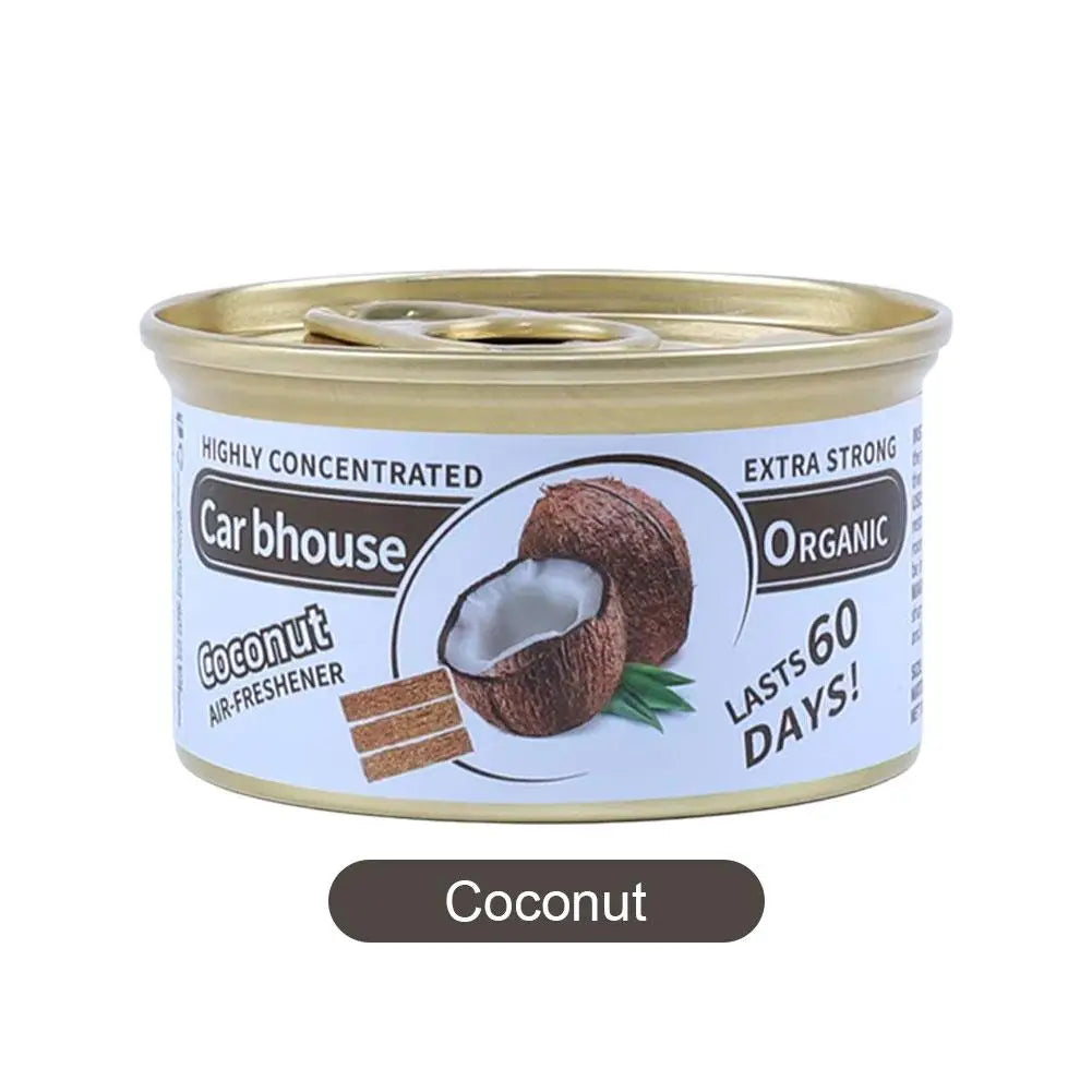 Coffee Scent Wood Block Car Air Freshener Can, Long-Lasting Deodorizer