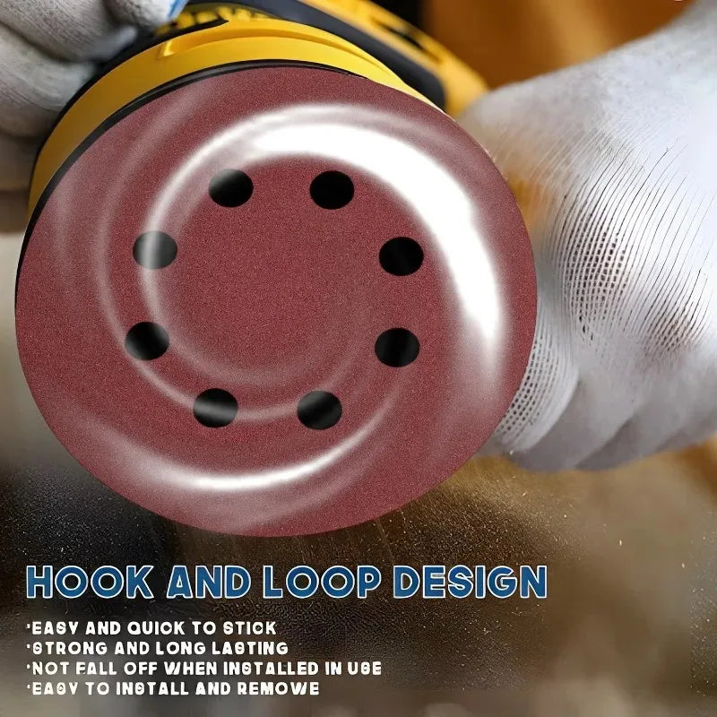 Universal 8-Hole 125mm Sanding Discs for Metal Wood and Glass 40-3000 Grit
