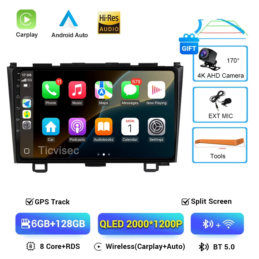 Android 16 Double Din Car Radio GPS for Honda CR-V 2007-2011 Bluetooth - image 13