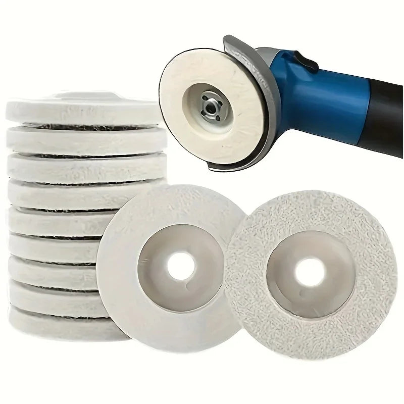 Mirror Polishing Discs - Angle Grinder Grinding Stainless Steel Woodworking Furniture Glass Polishing Felt Wheels for Easy Gr