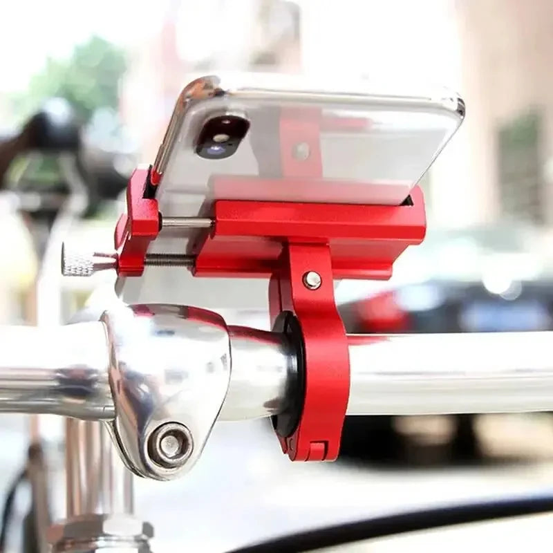 Metal Bicycle & Motorcycle Handlebar Phone Mount – Anti-Slip