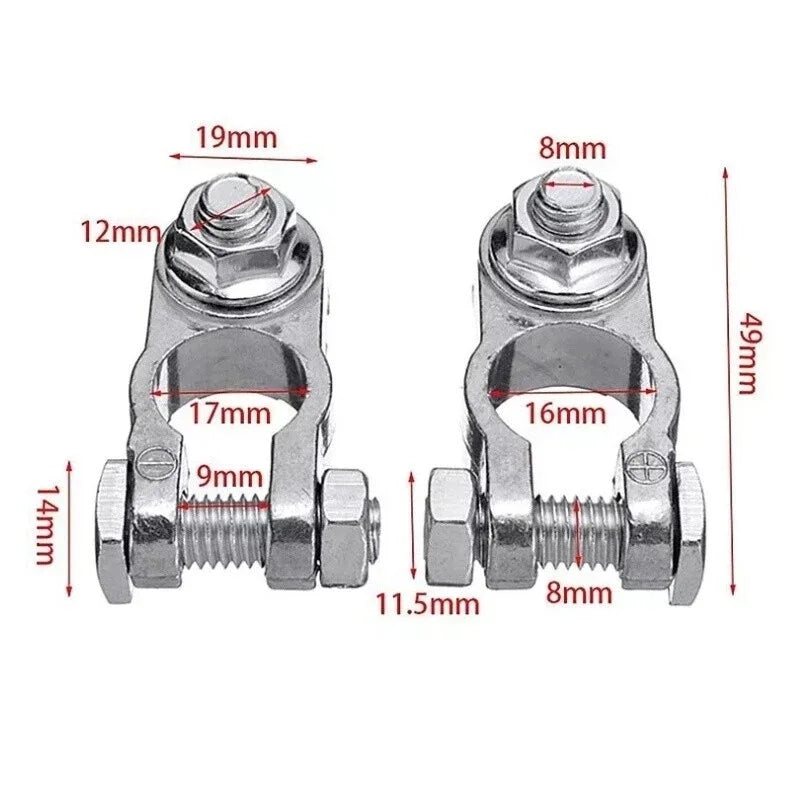 Quick-Release Battery Clamp Terminals – 12V/24V Charging