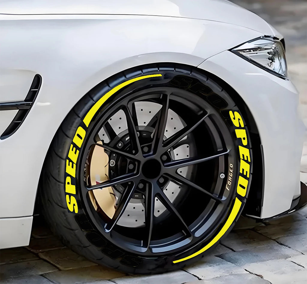 SPEED 3D Tire Lettering Stickers for Car and Motorcycle Wheels