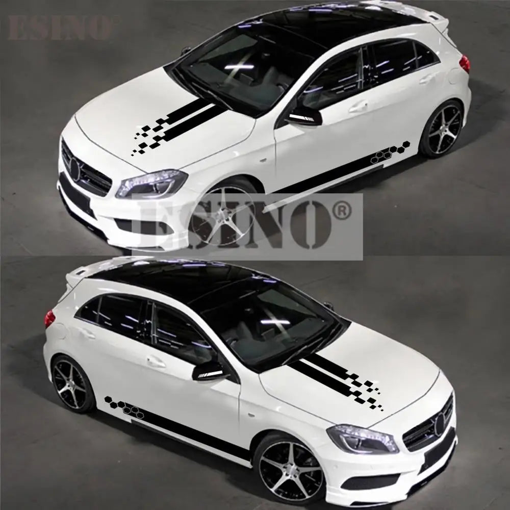 Universal Vinyl Stripe Car Hood Covers - Customizable Decals - image 4