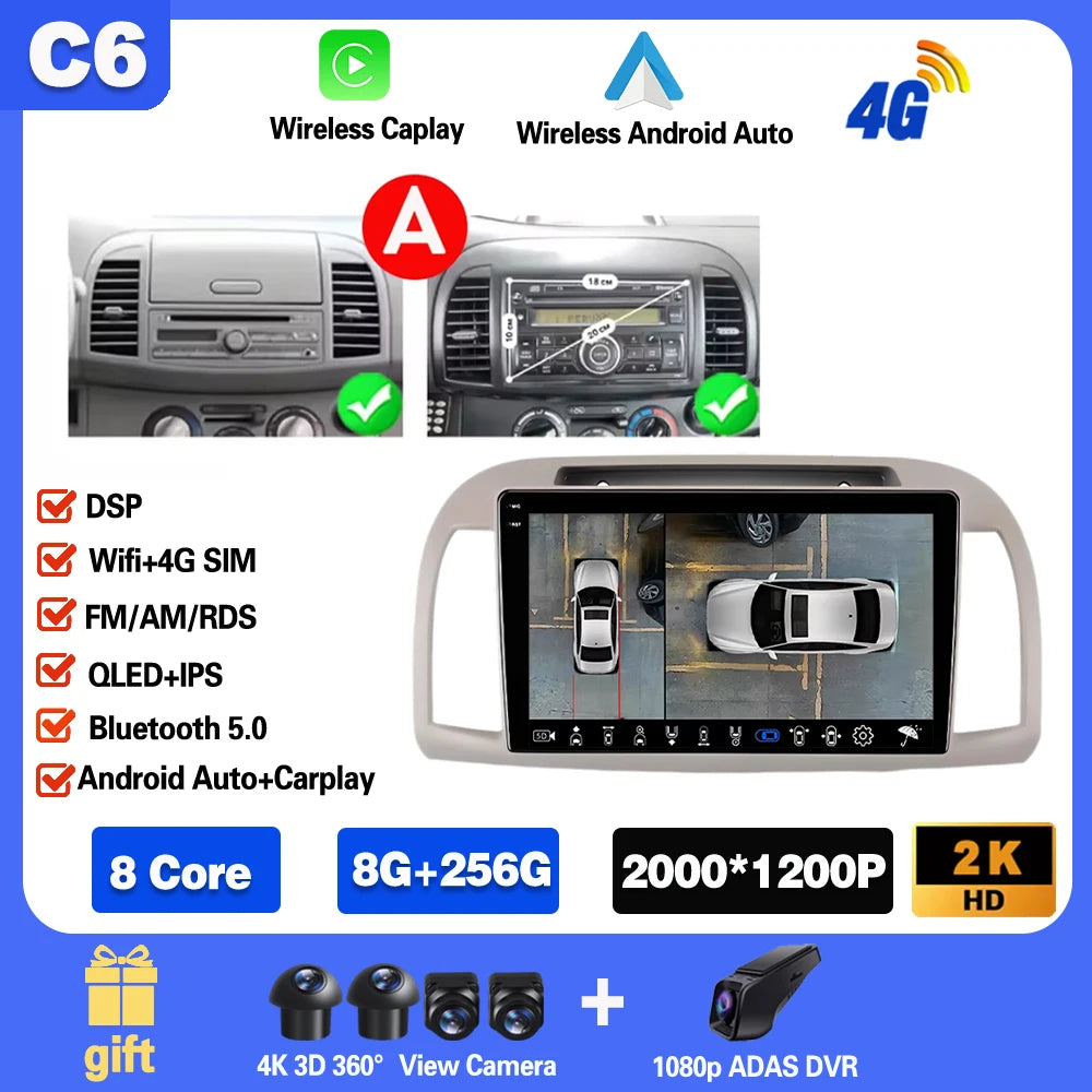 Android 15 Car Stereo for Nissan March Micra K12 with Carplay GPS - image 21