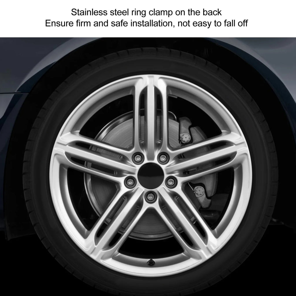 60mm Universal Wheel Center Caps with Iron Ring, 4-Pack - image 4