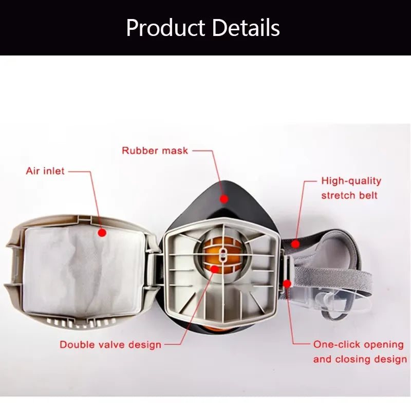 Half Face Dust-Proof Respirator Mask with Filter Cotton for Construction
