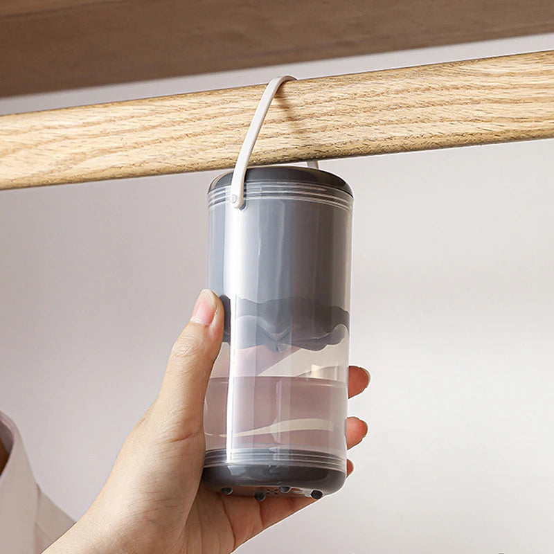 Hanging wardrobe dehumidifier box, closet moisture absorber and desiccant
