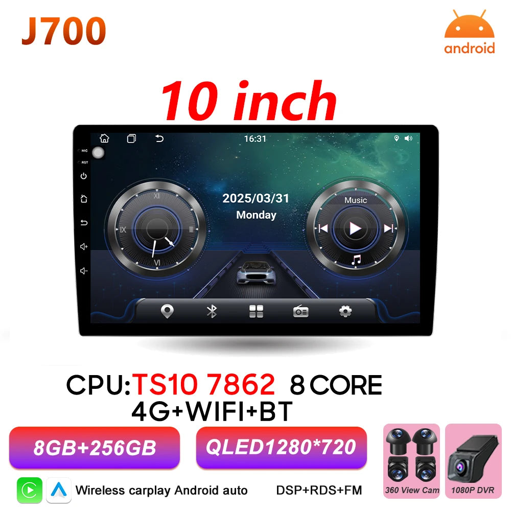 9/10 Inch Double DIN Car Stereo with Wireless CarPlay & Android Auto - image 18