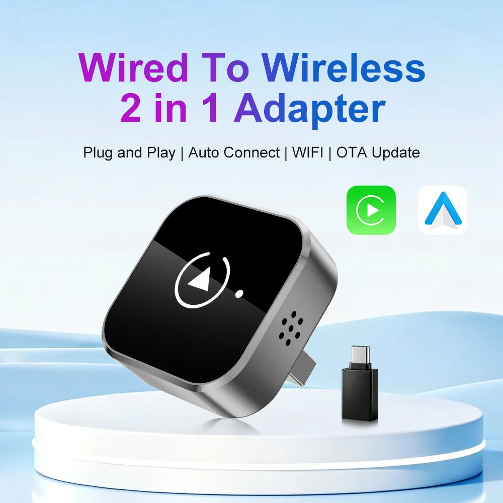Wired to Wireless CarPlay and Android Auto Adapter, 4 Models