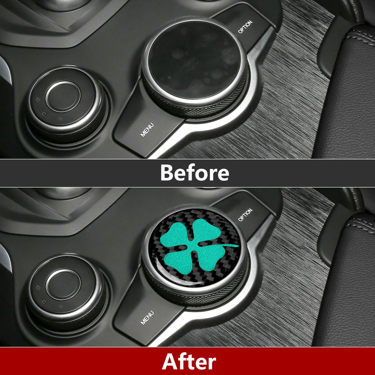 Carbon Fiber Interior Trim Stickers for Alfa Romeo Giulia and Stelvio