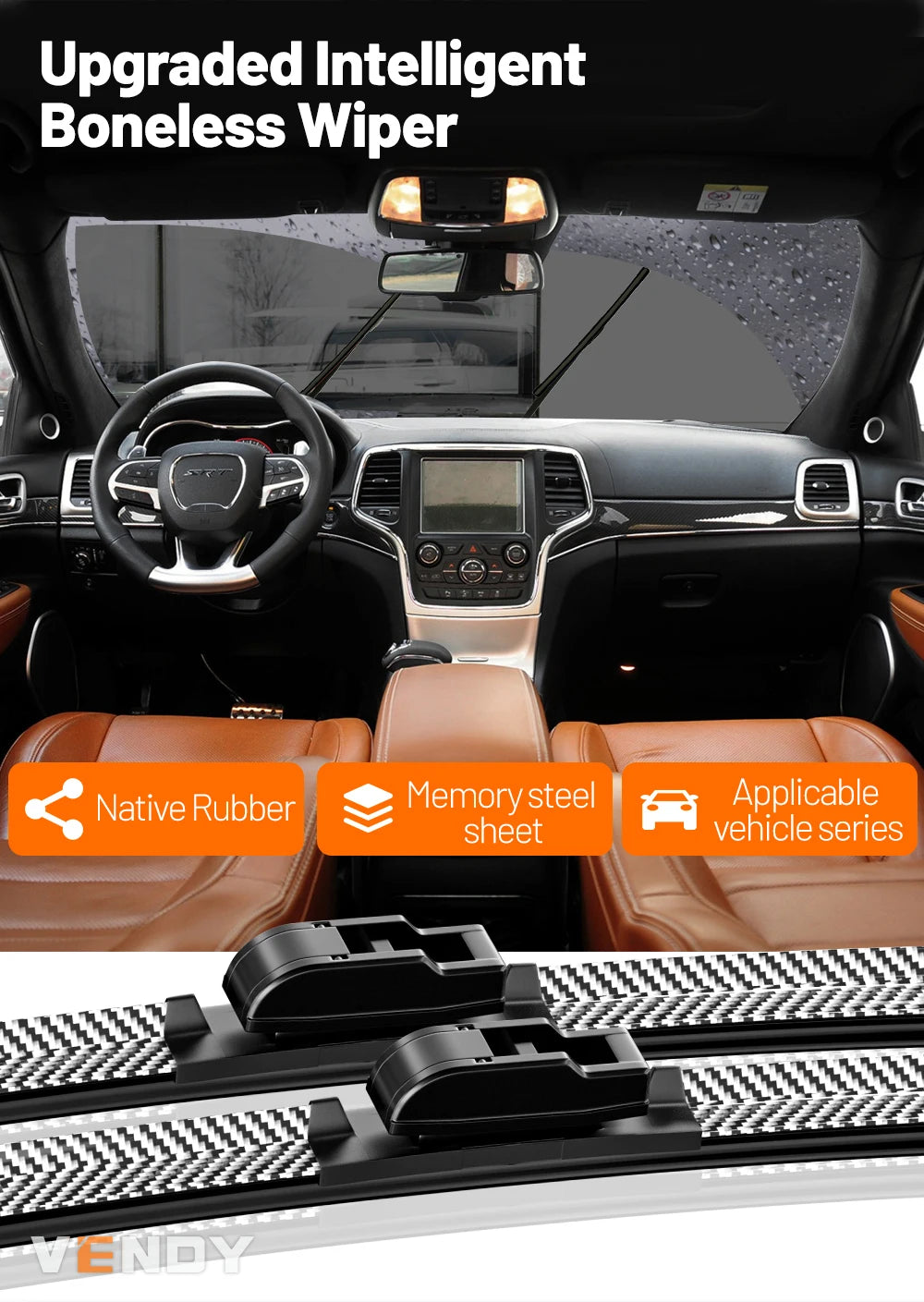 2PCS Front Windshield Wiper Blades for Dodge Ram 1500 2500 3500 02-18 - image 11