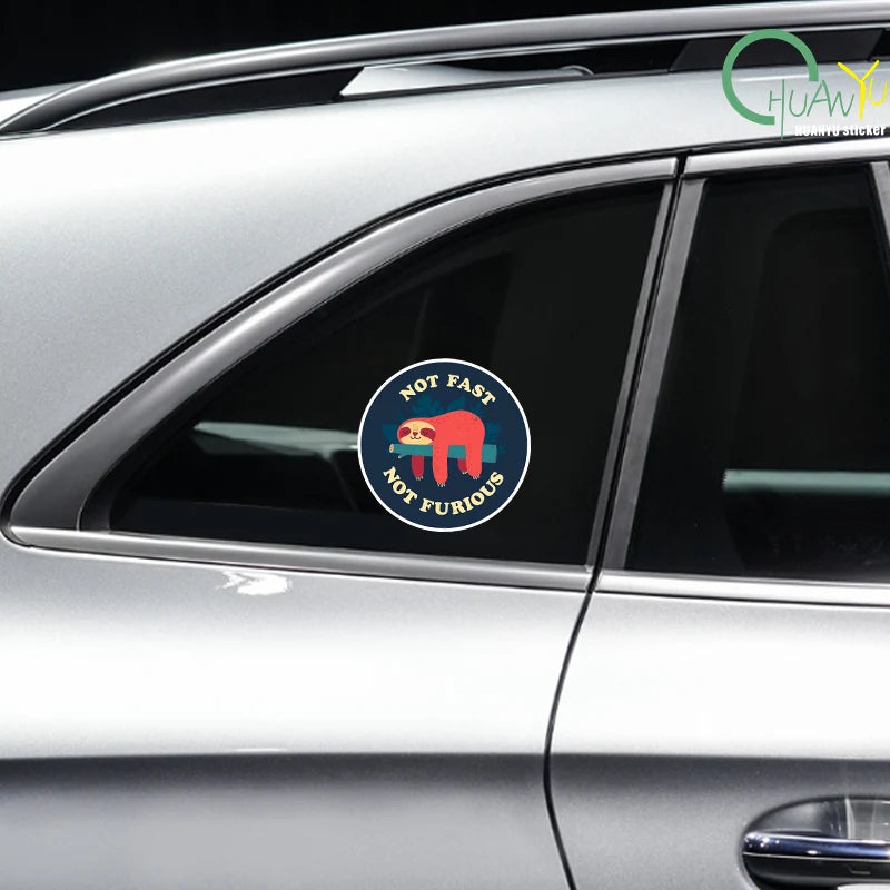 Funny Sloth Rear Windshield or Trunk Decal, 15 x 15cm